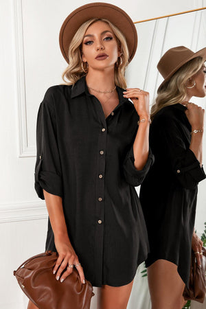 Remarkable Button Up Drop Shoulder Shirt - MXSTUDIO.COM