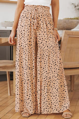 Remarkable High Waist Tiered Wide Leg Pants - MXSTUDIO.COM