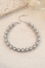 Remarkable Platinum-Plated Opal Bracelet Sterling Silver - MXSTUDIO.COM