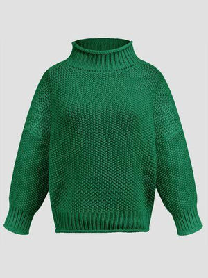 a green sweater with a turtle neck