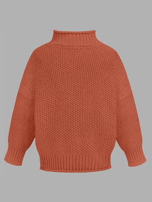 a sweater with a high neck and long sleeves