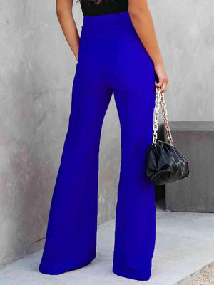 Retro Deluxe High Waist Slit Flare Pants - MXSTUDIO.COM