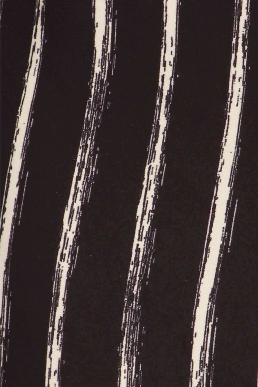 a black and white painting with white stripes