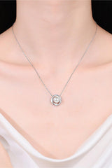 Reveal Affection Moissanite Accent Pearl Pendant Necklace - MXSTUDIO.COM