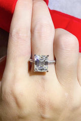 Rewarding Platinum-Plated 5 Carat Moissanite Ring - MXSTUDIO.COM