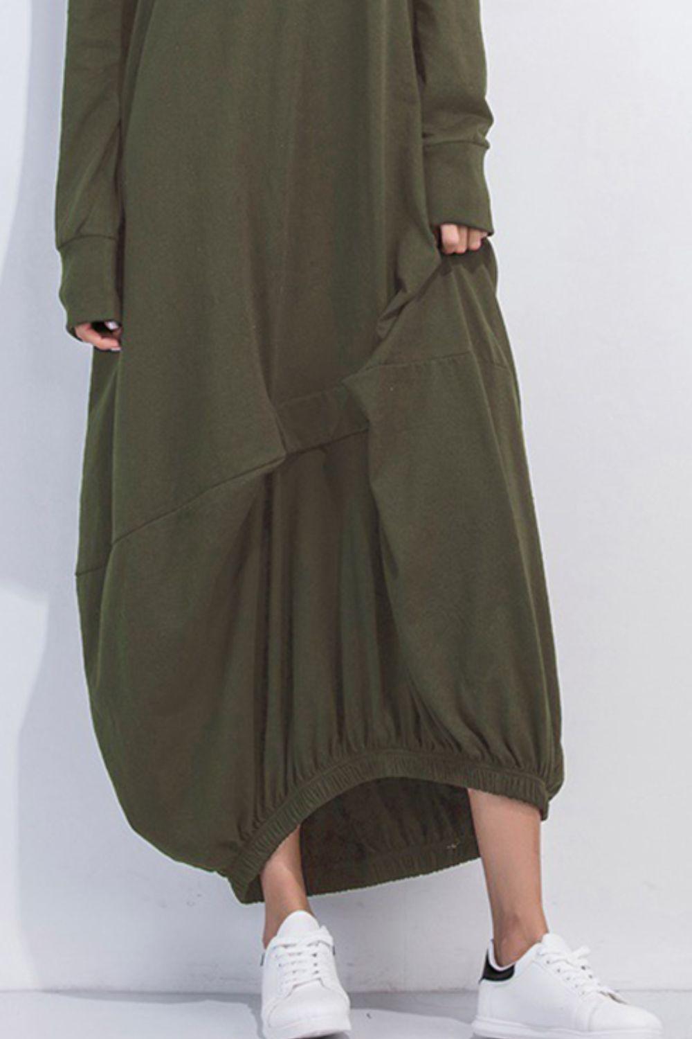 Ridiculously Comfy Long Sleeve Maxi Sweatshirt Dress - MXSTUDIO.COM