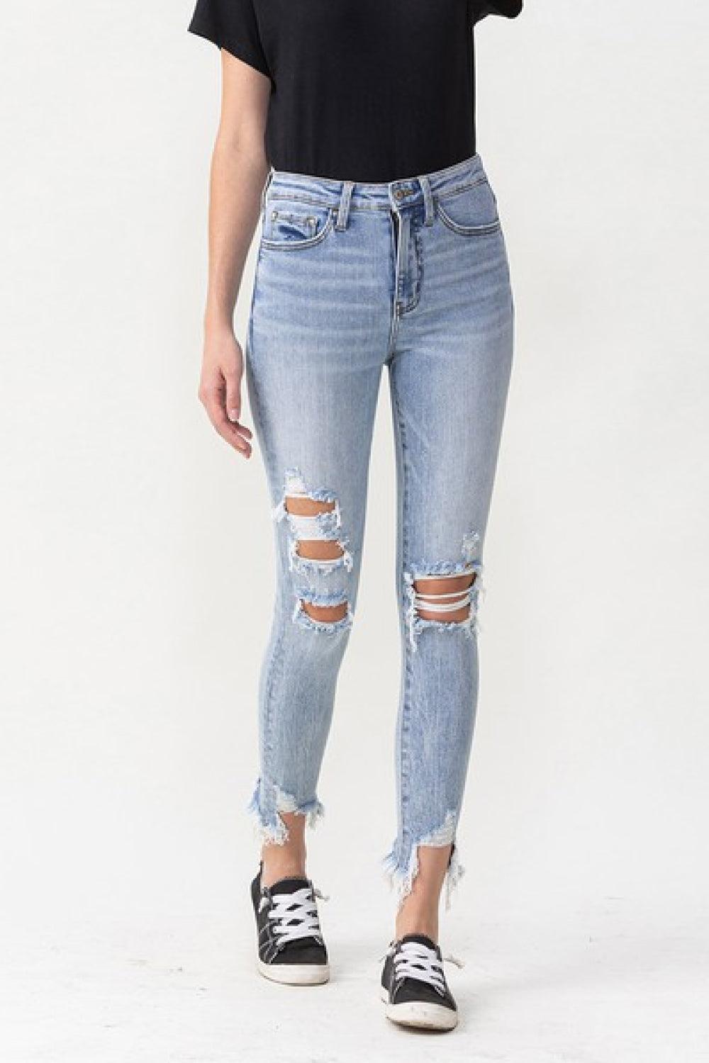 Risk Taker High Waist Distressed Skinny Jeans - MXSTUDIO.COM