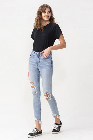 Risk Taker High Waist Distressed Skinny Jeans - MXSTUDIO.COM