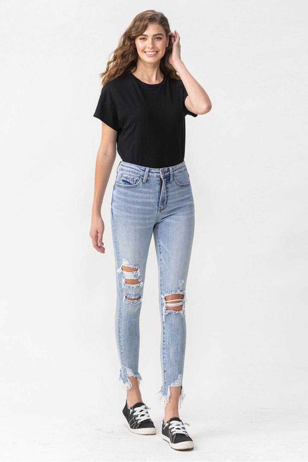 Risk Taker High Waist Distressed Skinny Jeans - MXSTUDIO.COM