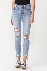 Risk Taker High Waist Distressed Skinny Jeans - MXSTUDIO.COM