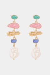 Rock In Style Synthetic Pearl Fashion Dangle Earrings-MXSTUDIO.COM