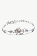 Rose Flower 1.4 Carat Moissanite Adjustable Bracelet - MXSTUDIO.COM