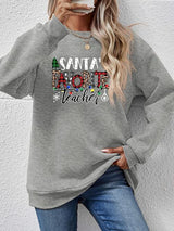 Santa's Favorite Teacher Graphic Christmas Sweatshirt-MXSTUDIO.COM