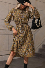 Sassy Traveler Long Sleeve A Line Midi Dress - MXSTUDIO.COM