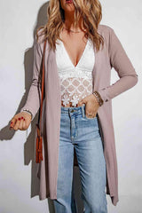 Sassy Warmth Long Rib Knit Cardigan-MXSTUDIO.COM