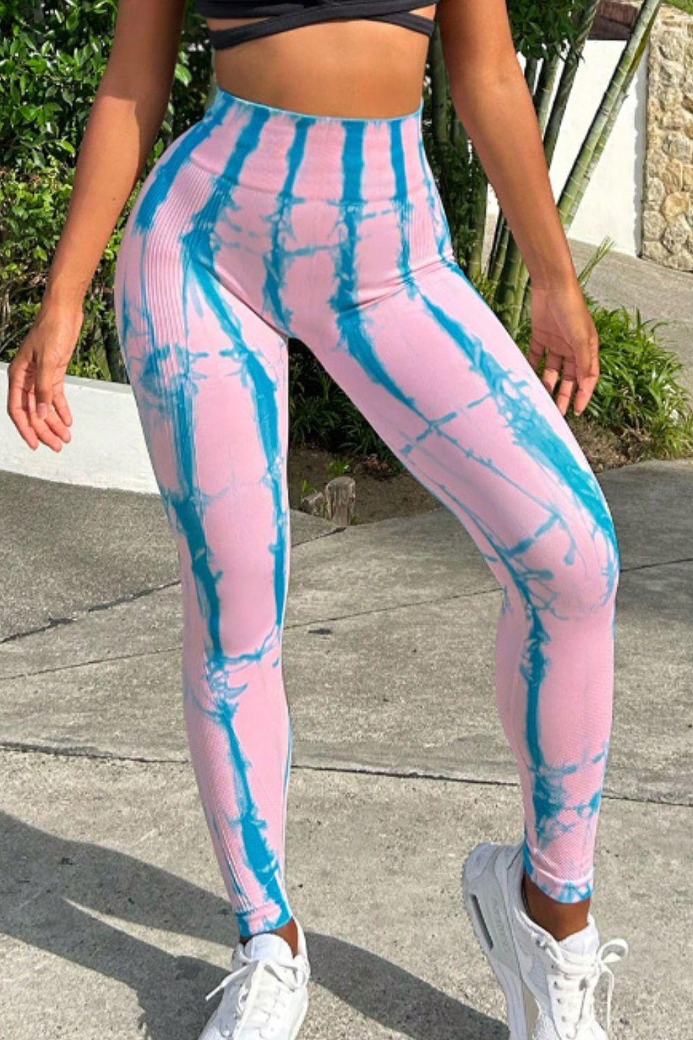 Sassy Yogi Active High Waist Tie Dye Leggings - MXSTUDIO.COM
