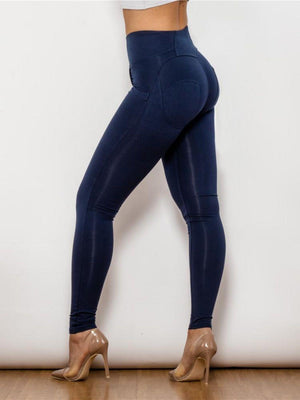 Sassy Zip Detail High Waist Leggings - MXSTUDIO.COM