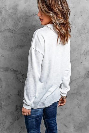 Satisfying Warmth Collared Long Sleeve T-Shirt - MXSTUDIO.COM