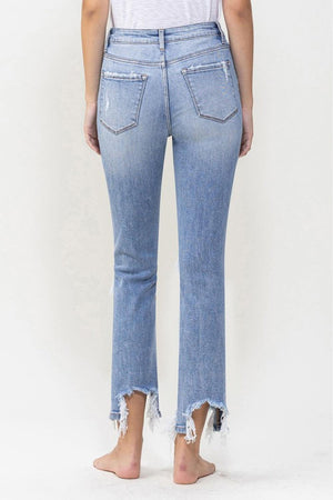 Saturday Spree High Waist Distressed Cropped Jeans - MXSTUDIO.COM