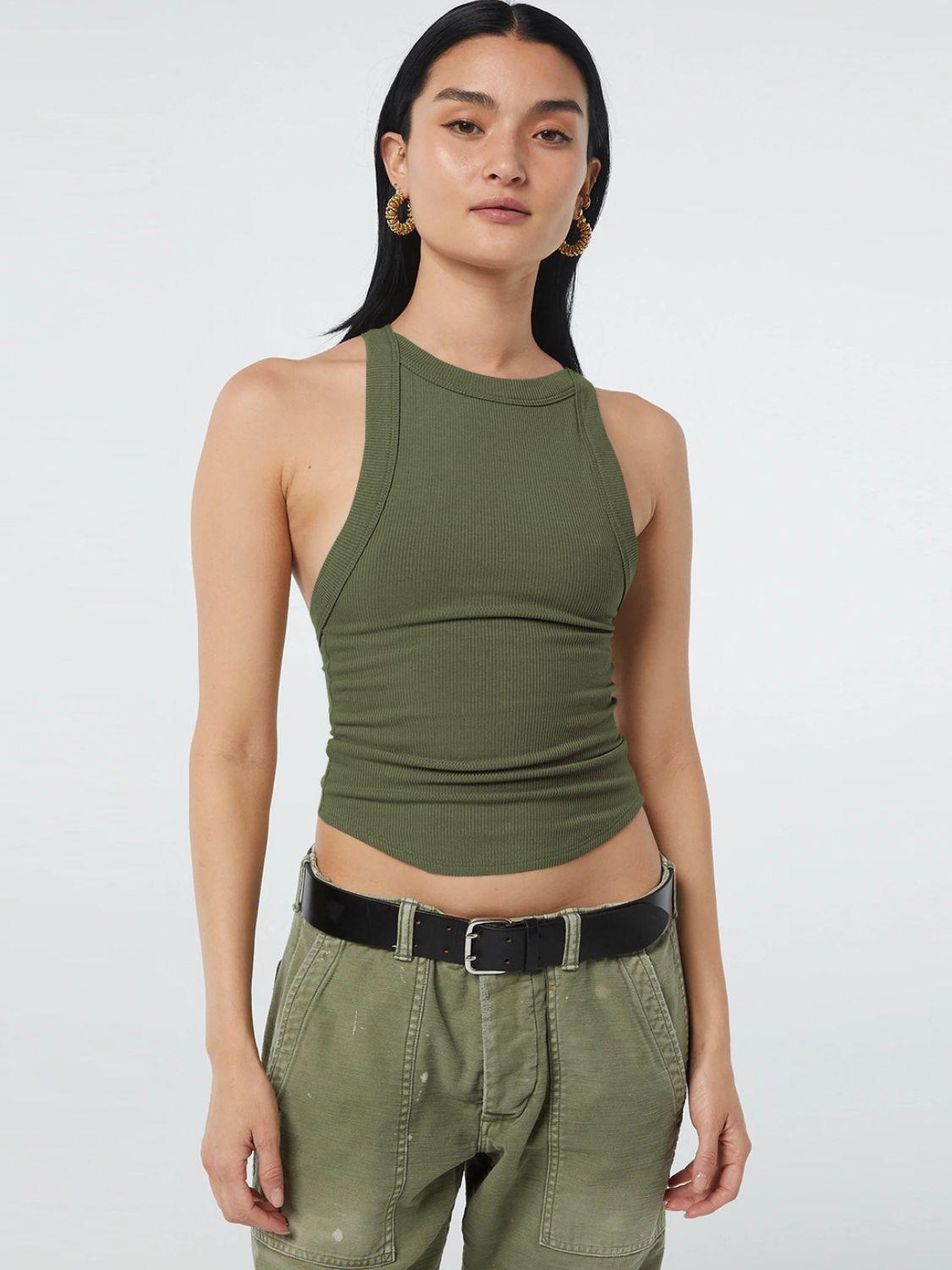 Savage And Sexy Ribbed Cropped Tank Top - MXSTUDIO.COM