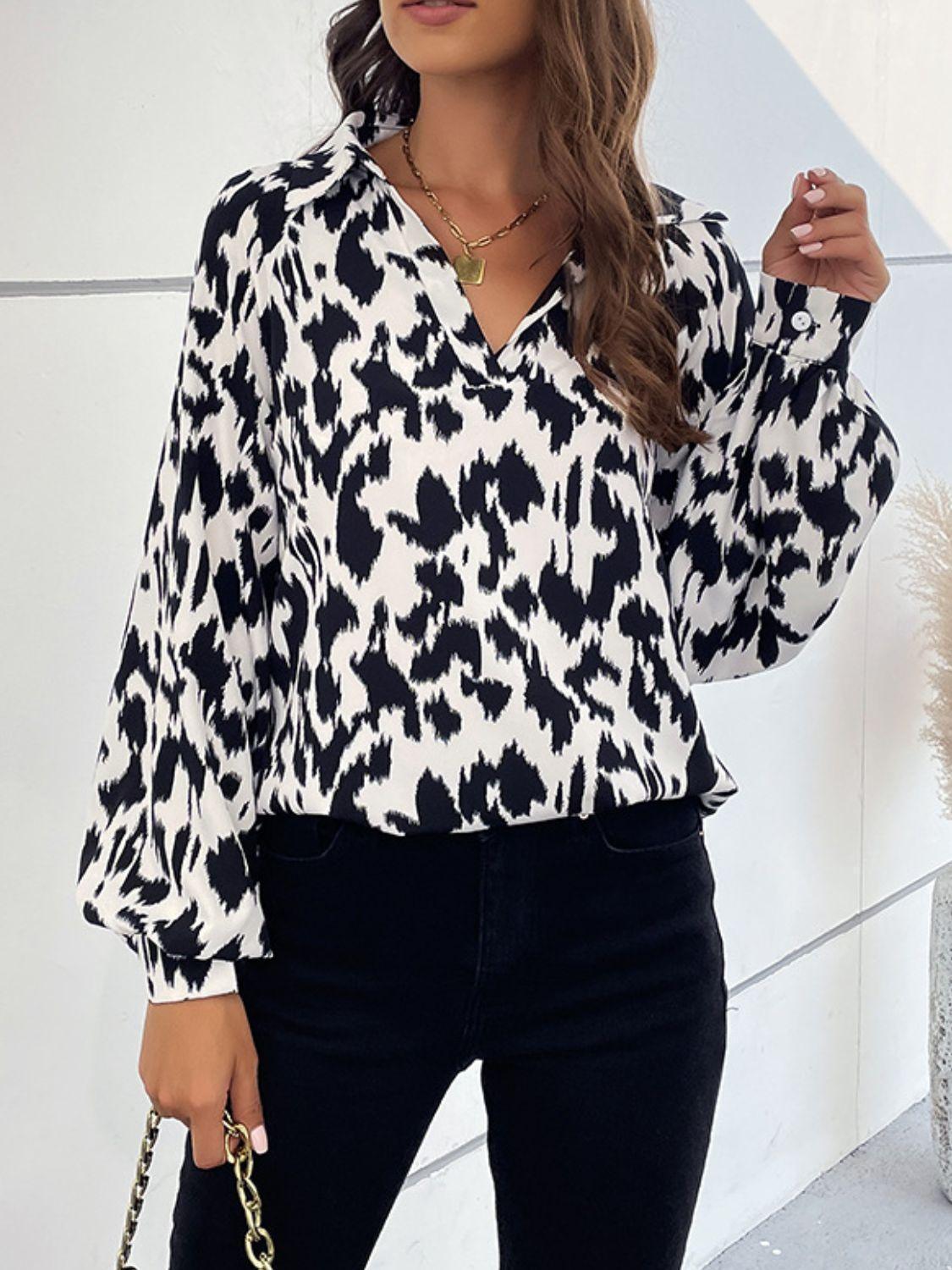 Savage Lantern Long Sleeve Blouse - MXSTUDIO.COM