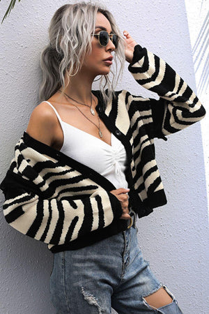 Savage Striped Cardigan - MXSTUDIO.COM