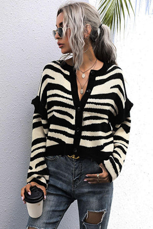 Savage Striped Cardigan - MXSTUDIO.COM