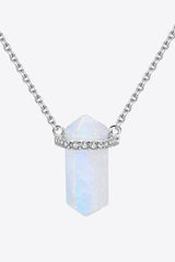 Scintillating Chain-Link Natural Moonstone Necklace - MXSTUDIO.COM