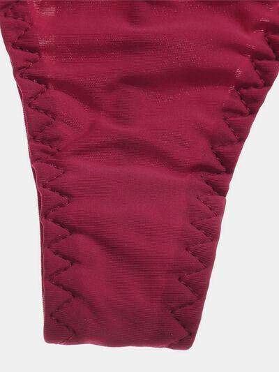 a close up of a pair of red pants