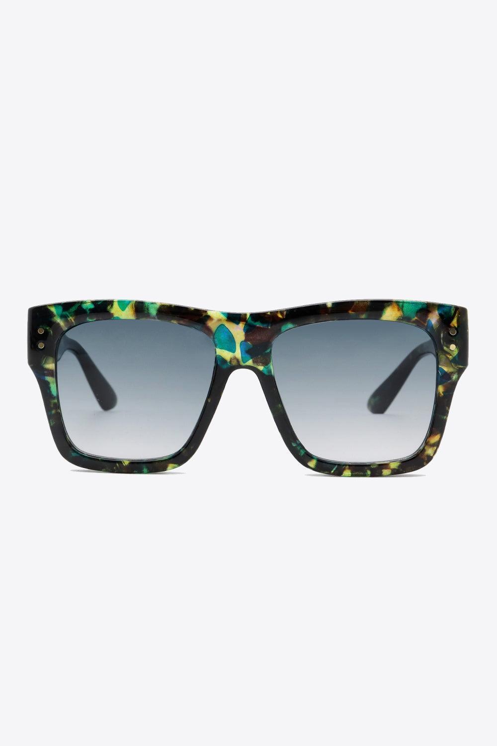 Secure Fit Patterned Square Polycarbonate Sunglasses - MXSTUDIO.COM