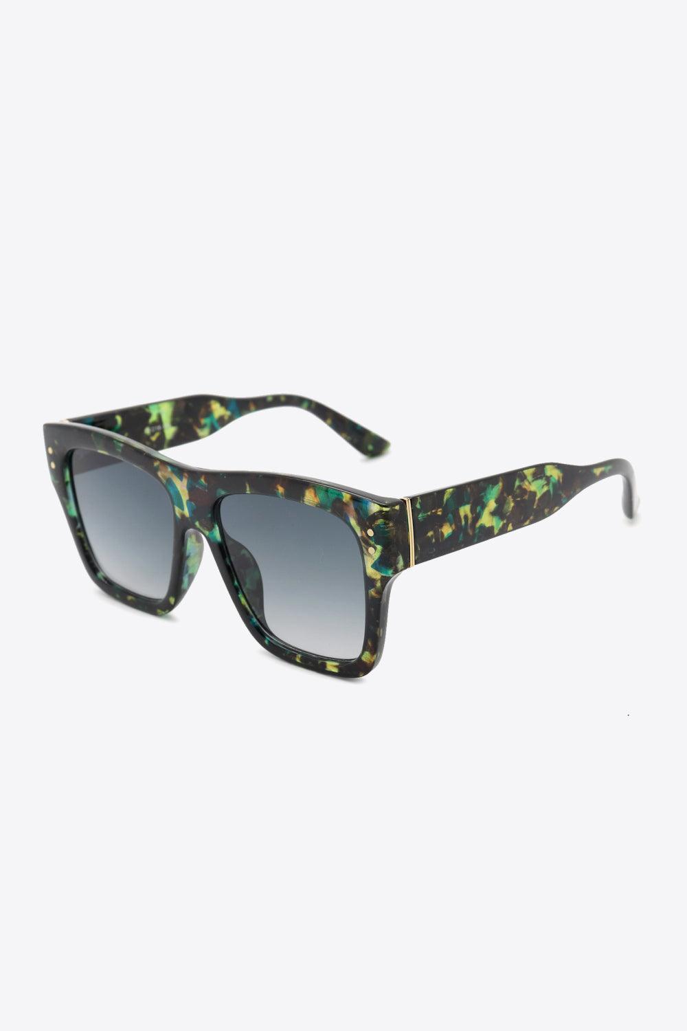 Secure Fit Patterned Square Polycarbonate Sunglasses - MXSTUDIO.COM