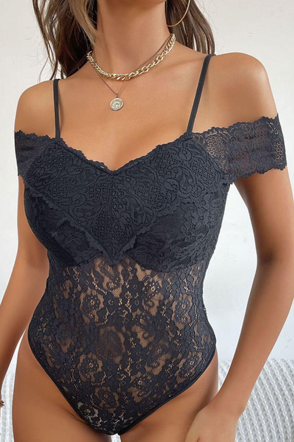 Seductive Lace Off-Shoulder Bodysuit - MXSTUDIO.COM