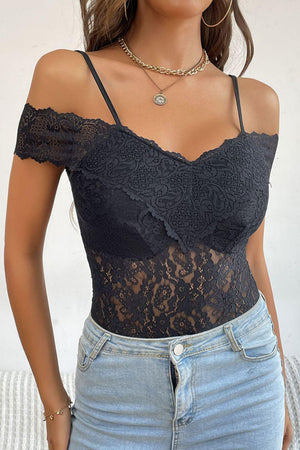 Seductive Lace Off-Shoulder Bodysuit - MXSTUDIO.COM