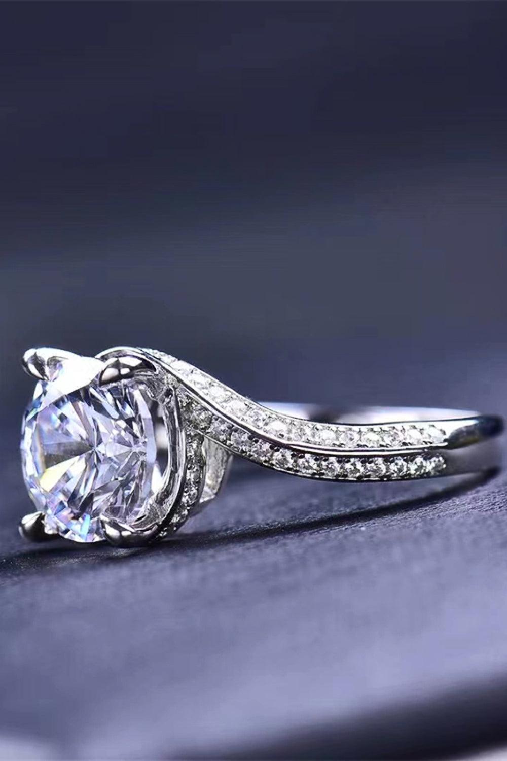 See The Shine Platinum-Plated 3 Carat Moissanite Ring - MXSTUDIO.COM