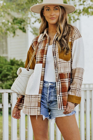 Seize The Day Plaid Shacket With Pockets - MXSTUDIO.COM