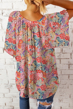 Seize The Day Short Sleeve Floral Blouse - MXSTUDIO.COM