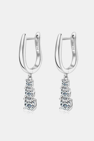 Self-Recognition 1.8 Carat Moissanite Drop Earrings - MXSTUDIO.COM