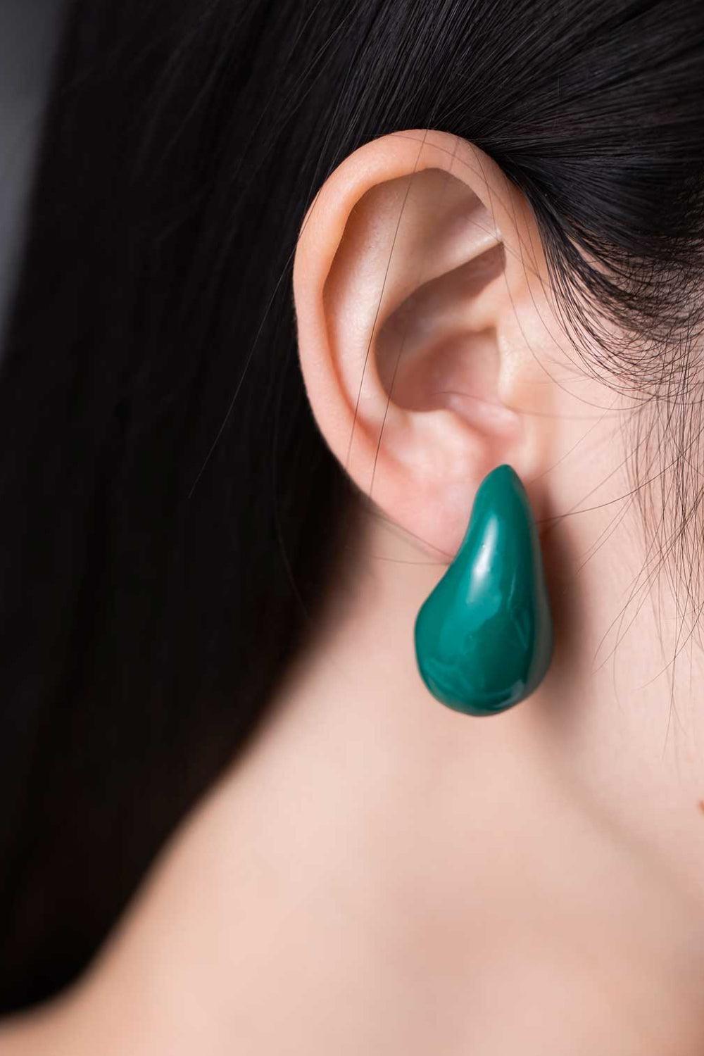 Seriously Chic Big Size Water Drop Brass Earrings - MXSTUDIO.COM