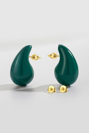 Seriously Chic Big Size Water Drop Brass Earrings - MXSTUDIO.COM