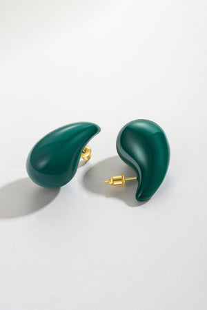 Seriously Chic Big Size Water Drop Brass Earrings - MXSTUDIO.COM