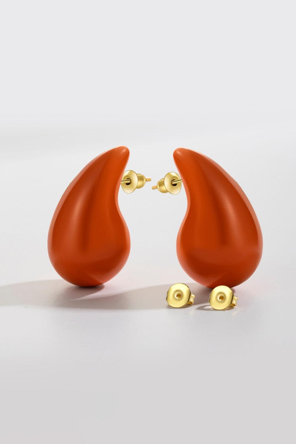 Seriously Chic Big Size Water Drop Brass Earrings - MXSTUDIO.COM