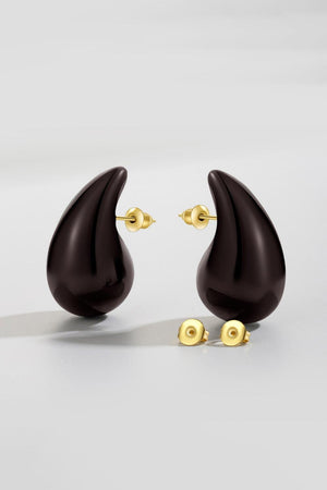 Seriously Chic Big Size Water Drop Brass Earrings - MXSTUDIO.COM