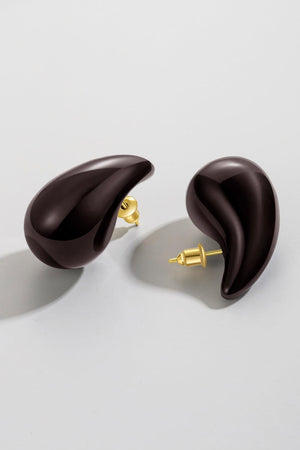 Seriously Chic Big Size Water Drop Brass Earrings - MXSTUDIO.COM