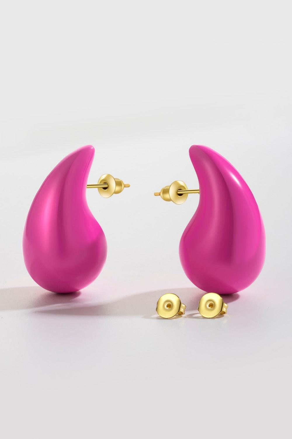 Seriously Chic Big Size Water Drop Brass Earrings - MXSTUDIO.COM