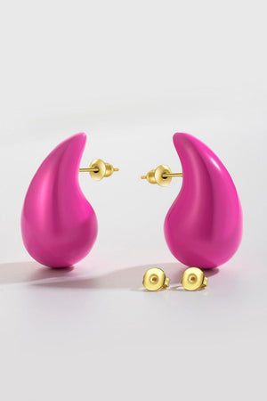 Seriously Chic Big Size Water Drop Brass Earrings - MXSTUDIO.COM