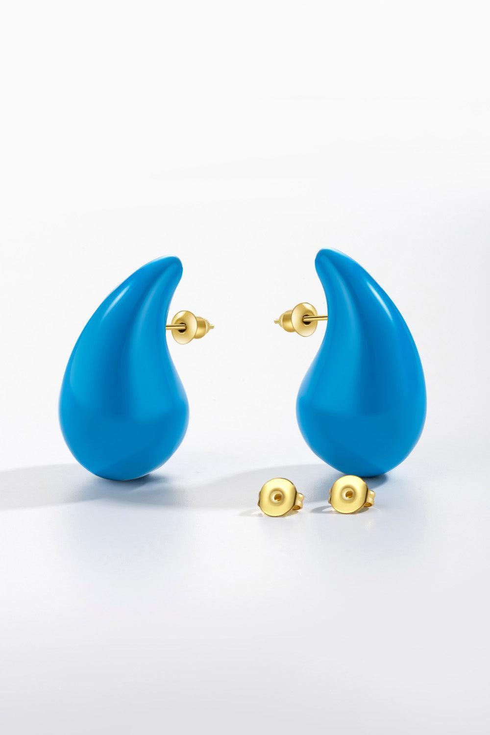 Seriously Chic Big Size Water Drop Brass Earrings - MXSTUDIO.COM