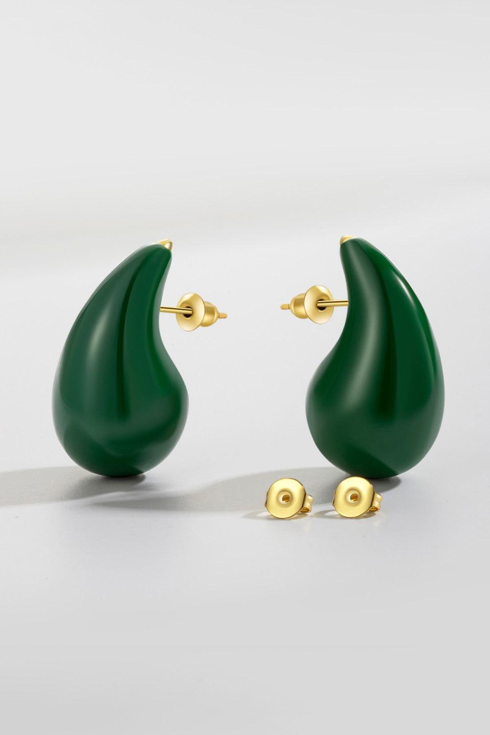 Seriously Chic Big Size Water Drop Brass Earrings - MXSTUDIO.COM