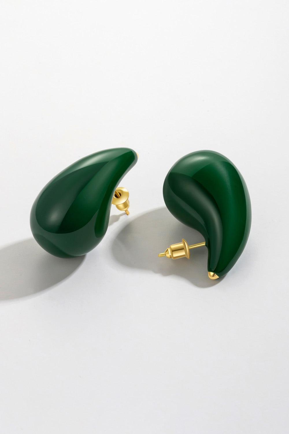 Seriously Chic Big Size Water Drop Brass Earrings - MXSTUDIO.COM