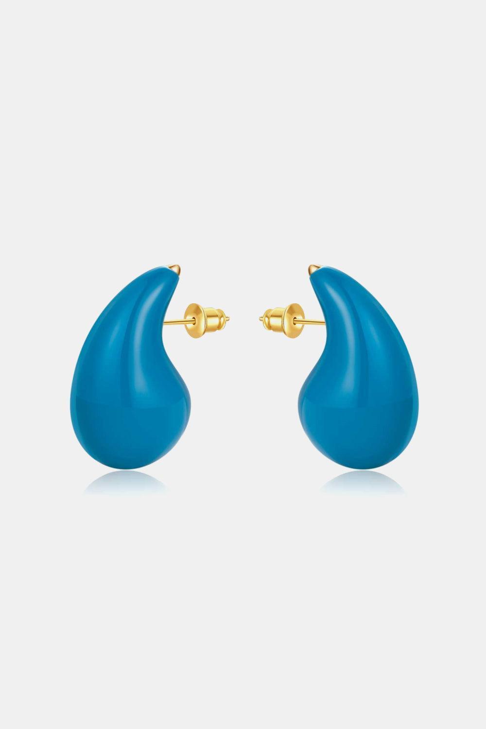 Seriously Chic Big Size Water Drop Brass Earrings - MXSTUDIO.COM