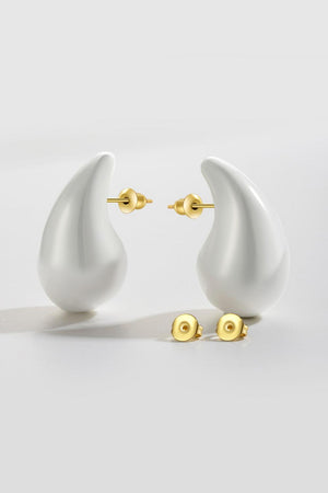 Seriously Chic Big Size Water Drop Brass Earrings - MXSTUDIO.COM